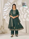 Light Of Festival By Blue Hills Rayon Foil Printed Anarkali Kurti Set
